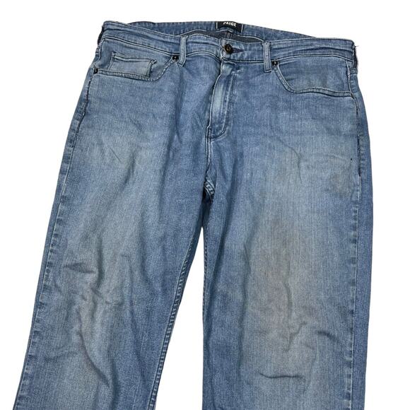 PAIGE Federal Slim Fit Straight Stretch Jeans FLAW Medium Wash Mens 36x29 - Picture 3 of 7